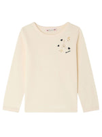 Girls White Embellished T-Shirt 1