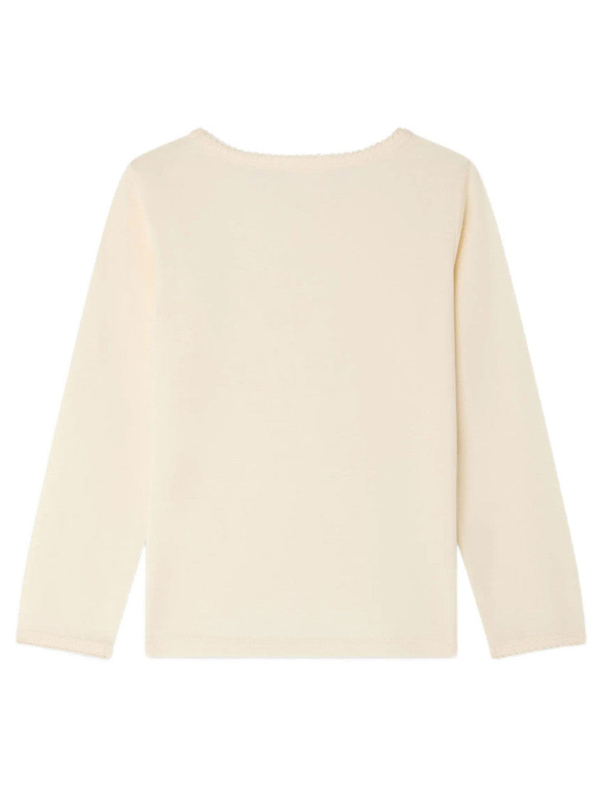 Girls White Embellished T-Shirt 2