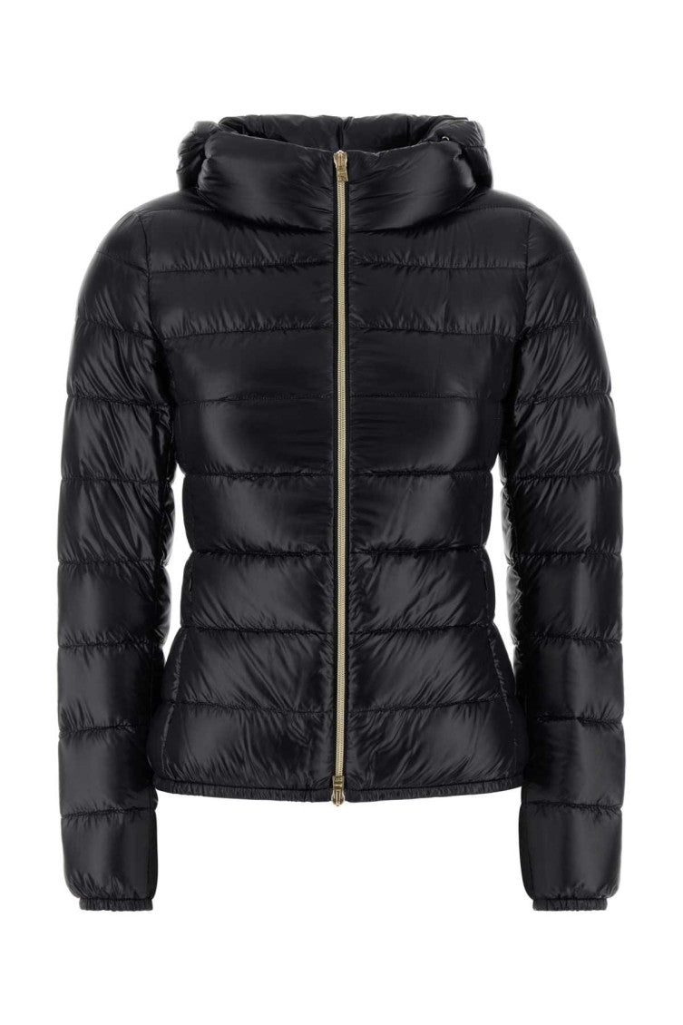 Black Quilted Hood Jacket 1