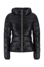 Black Quilted Hood Jacket 1