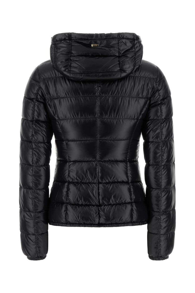 Black Quilted Hood Jacket 2