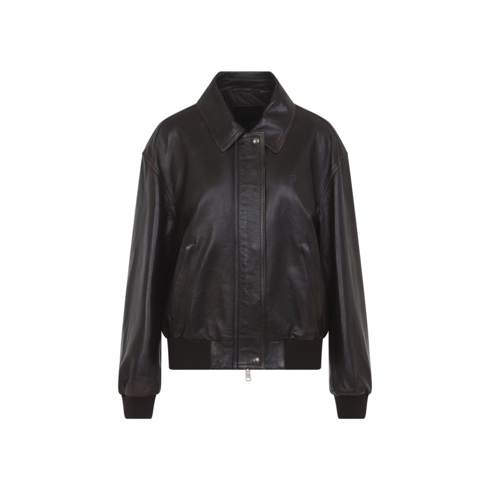 Dark Brown Shirt Collar Jacket 1