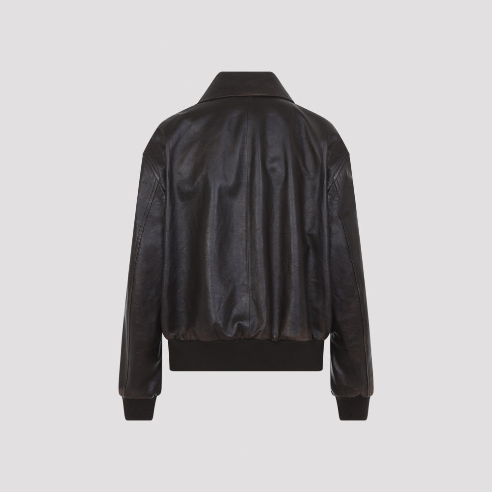 Dark Brown Shirt Collar Jacket 4