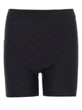 Black Logo Print Shorts 1