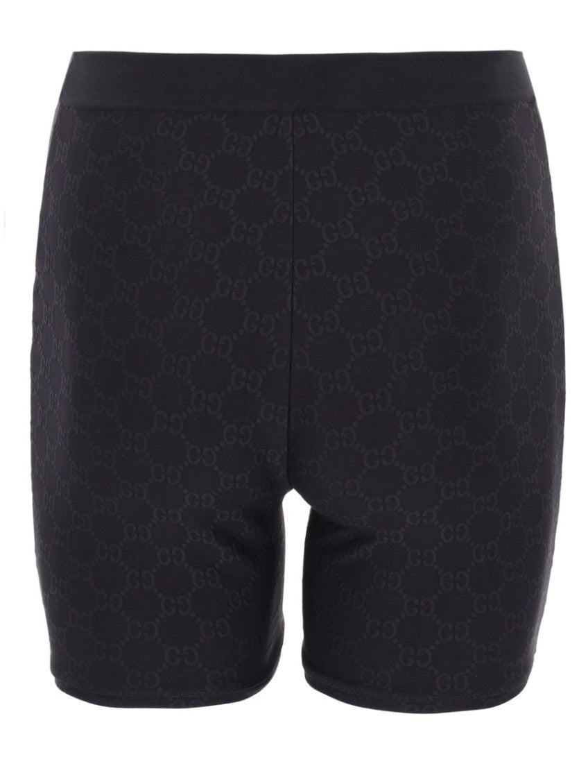 Black Logo Print Shorts 2