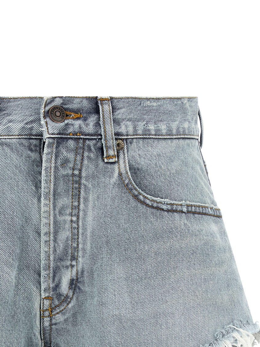 Light Blue Distressed Shorts 3