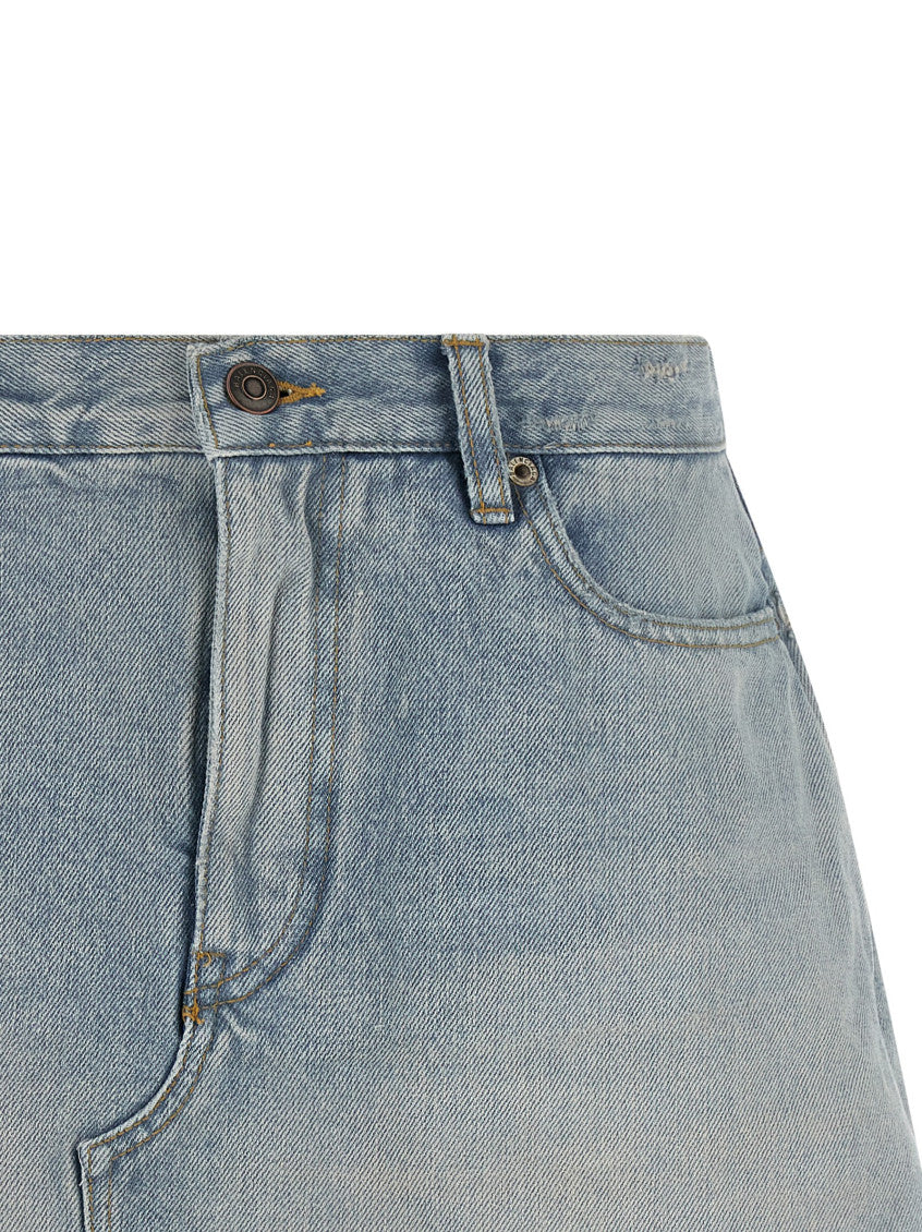 Light Blue Solid Short 3