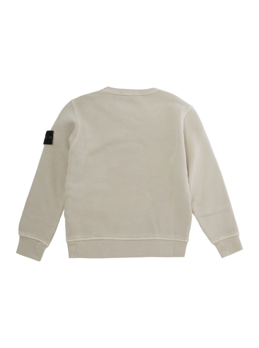Boys Beige Cotton Sweatshirt 2