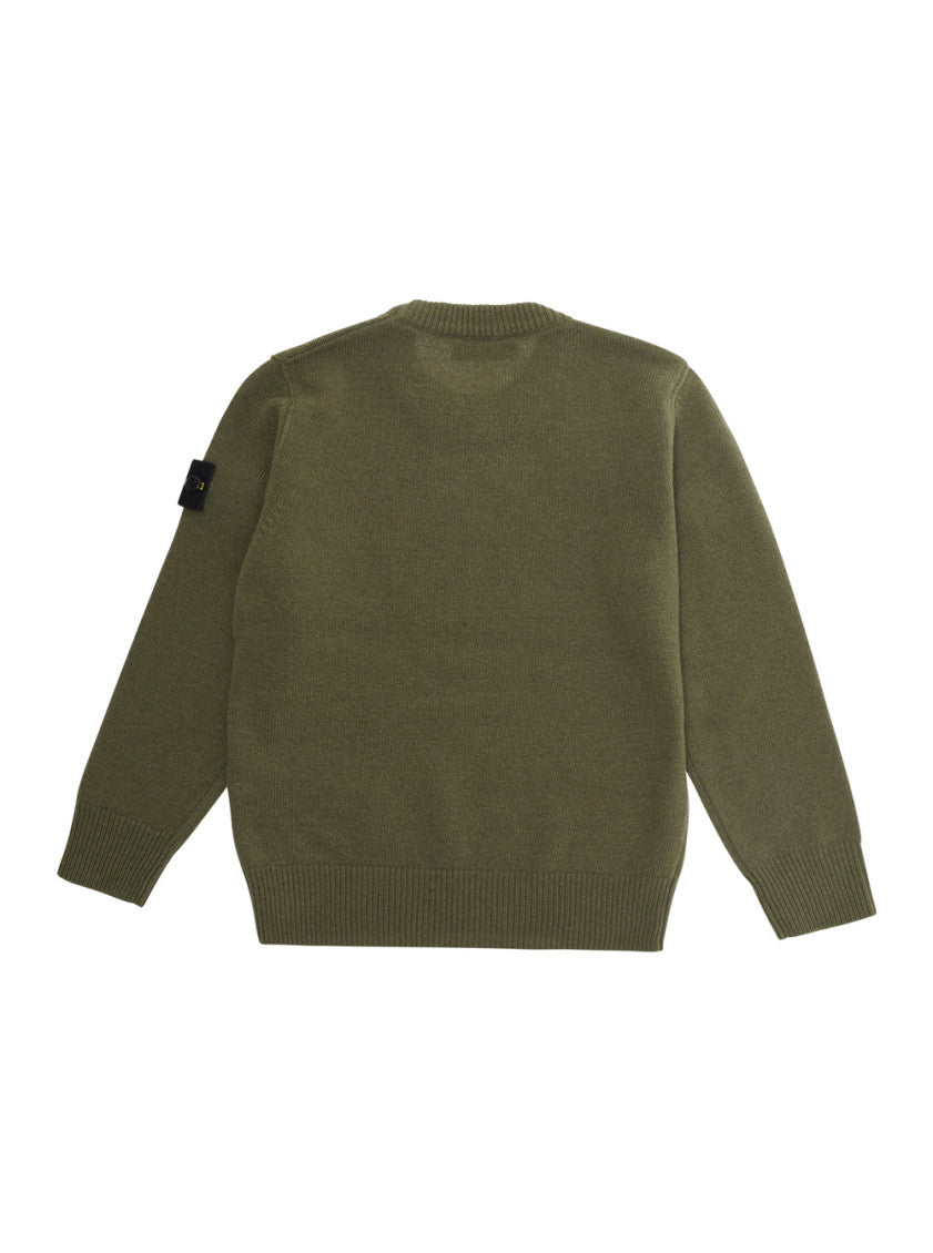 Boys Green Knitted Sweater 2