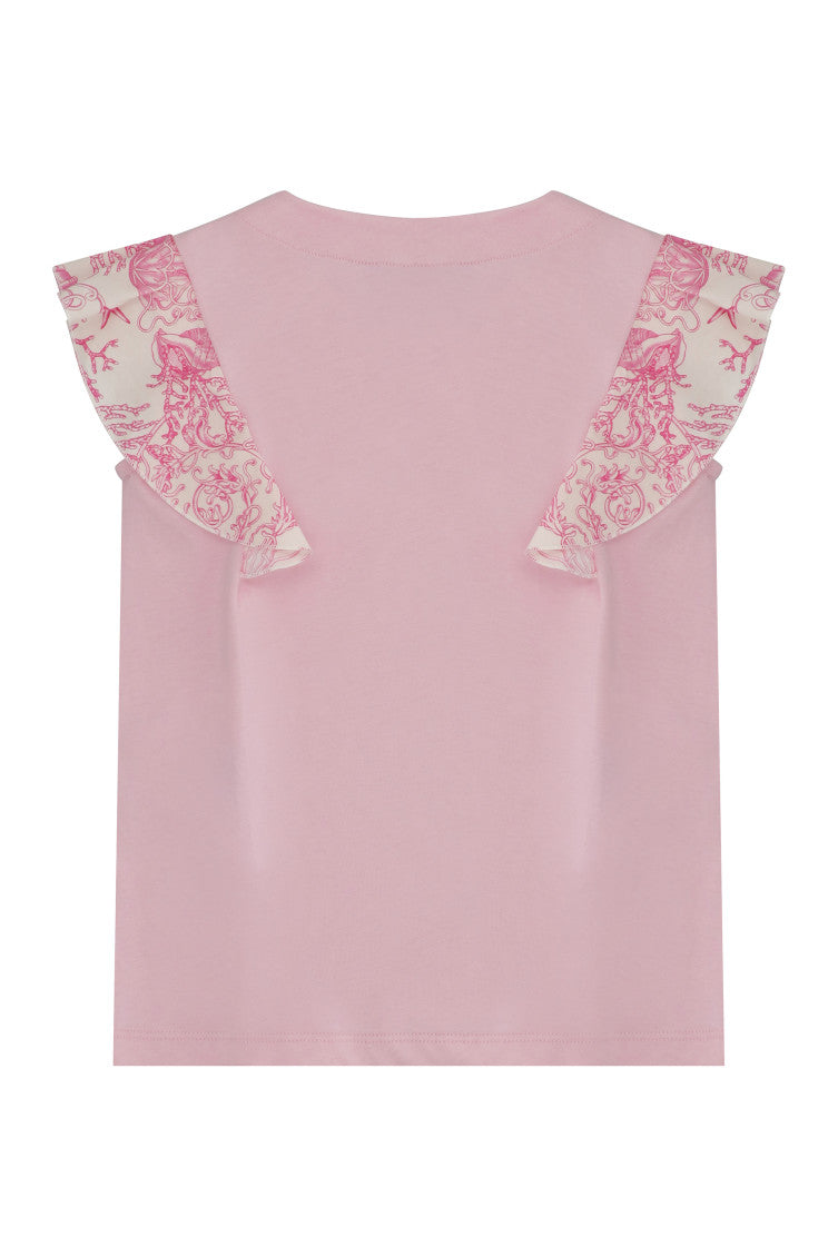 Girls Pink Floral T-Shirt 2
