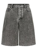 Grey Textured Shorts 1