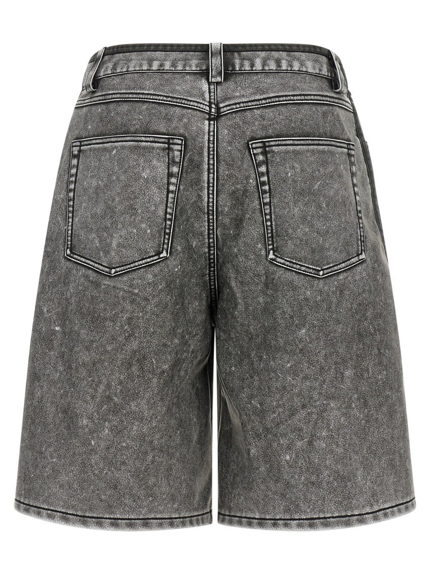 Grey Textured Shorts 2