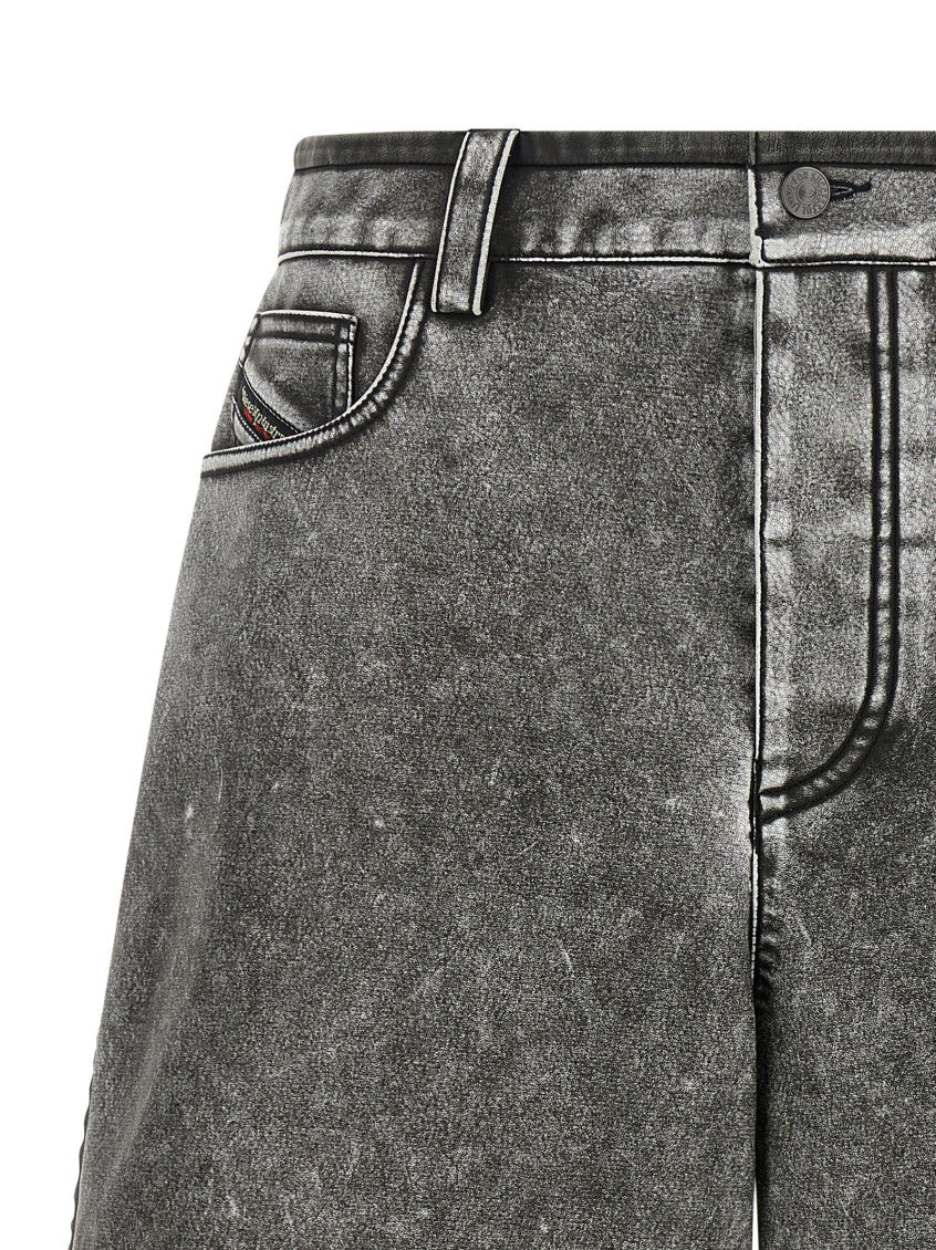 Grey Textured Shorts 3