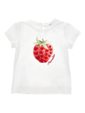 Baby Girl White Printed T-Shirt 1