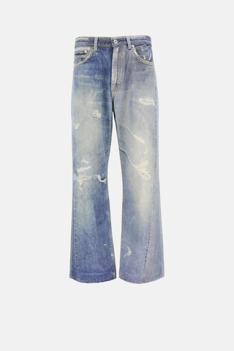 Light Blue Distressed Jeans 1