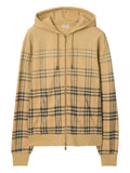 Beige Check Hoodie 1