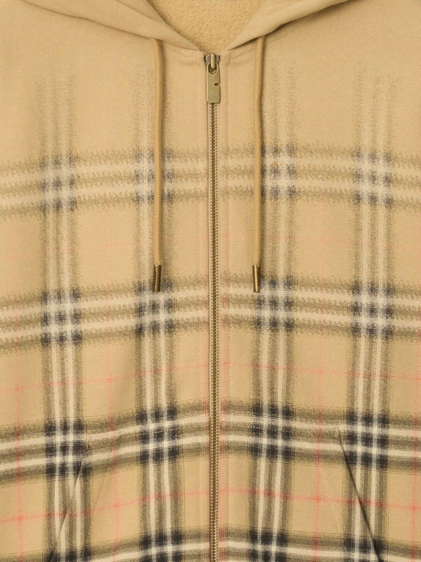 Beige Check Hoodie 3