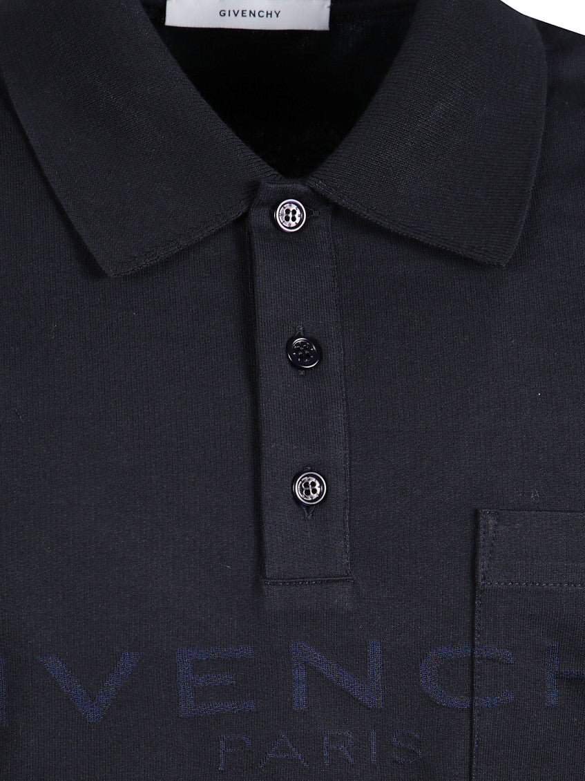 Navy Blue Regular-Fit Polo 3