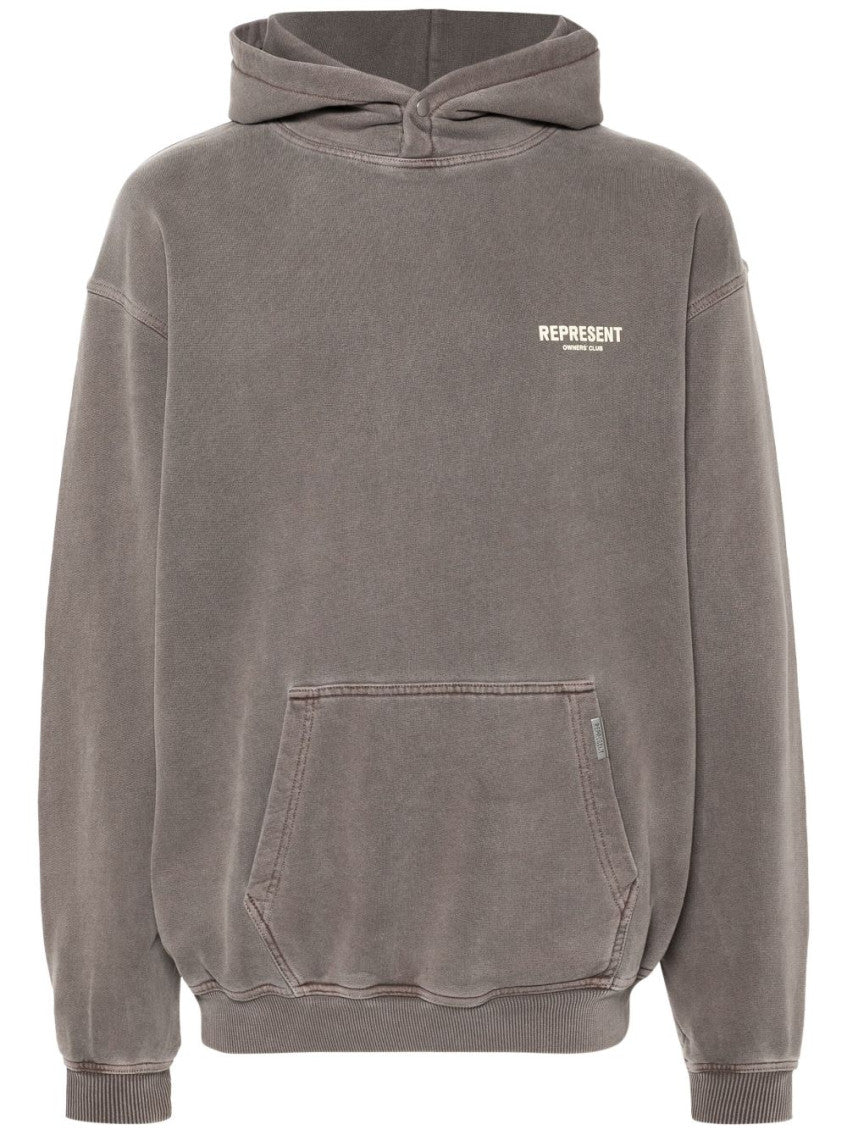 Brown Logo Hoodie 1