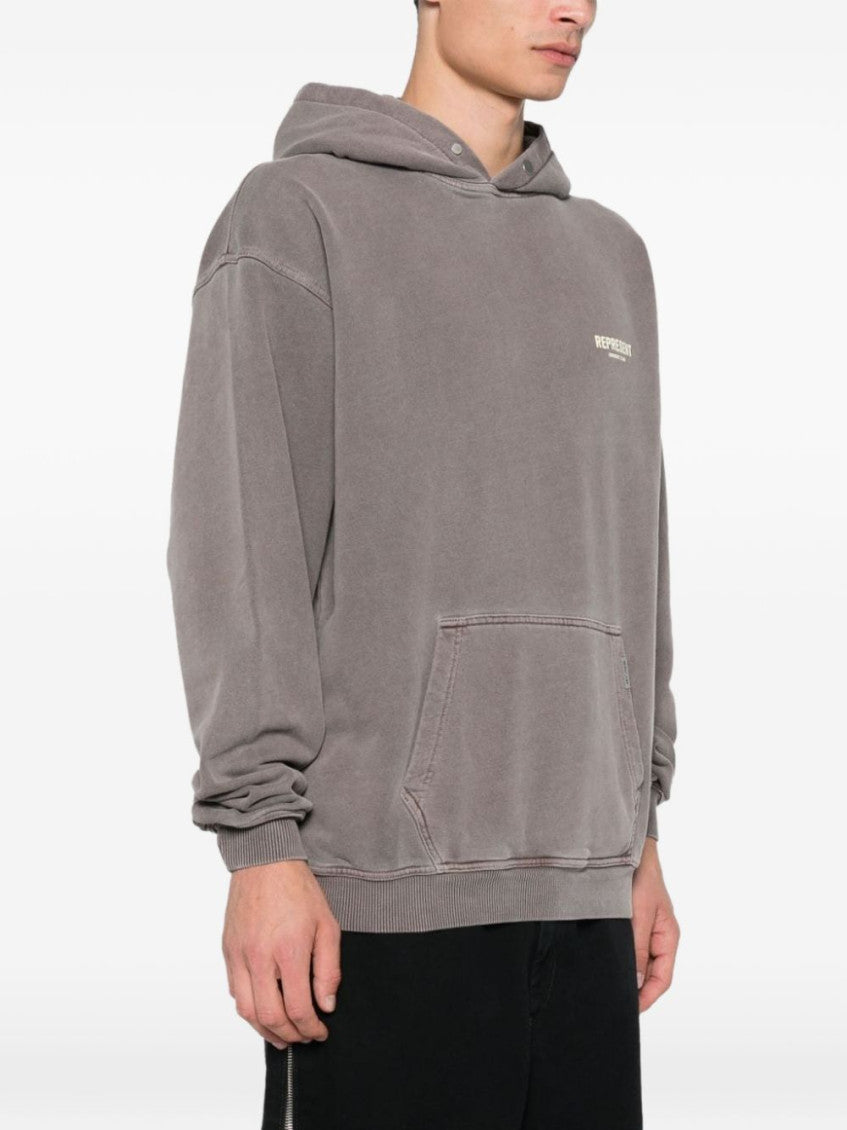 Brown Logo Hoodie 8