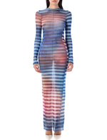 Multicolor Mesh Long Dress 1