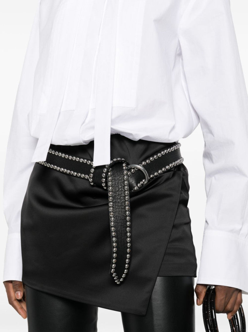 BlackWhite Neck Tie Mini Dress 5
