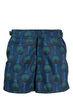 Blue Printed swim shorts 1