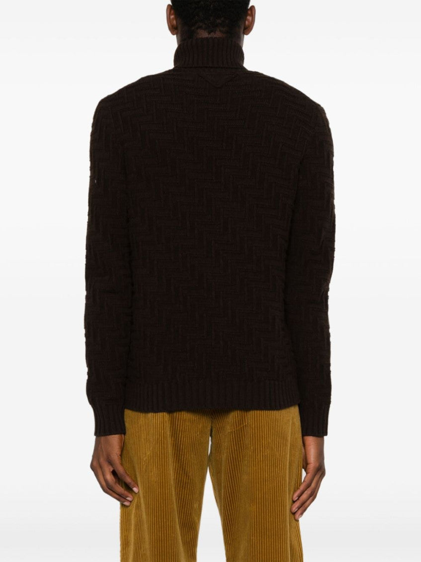 Brown Turtle-neck Sweater 4