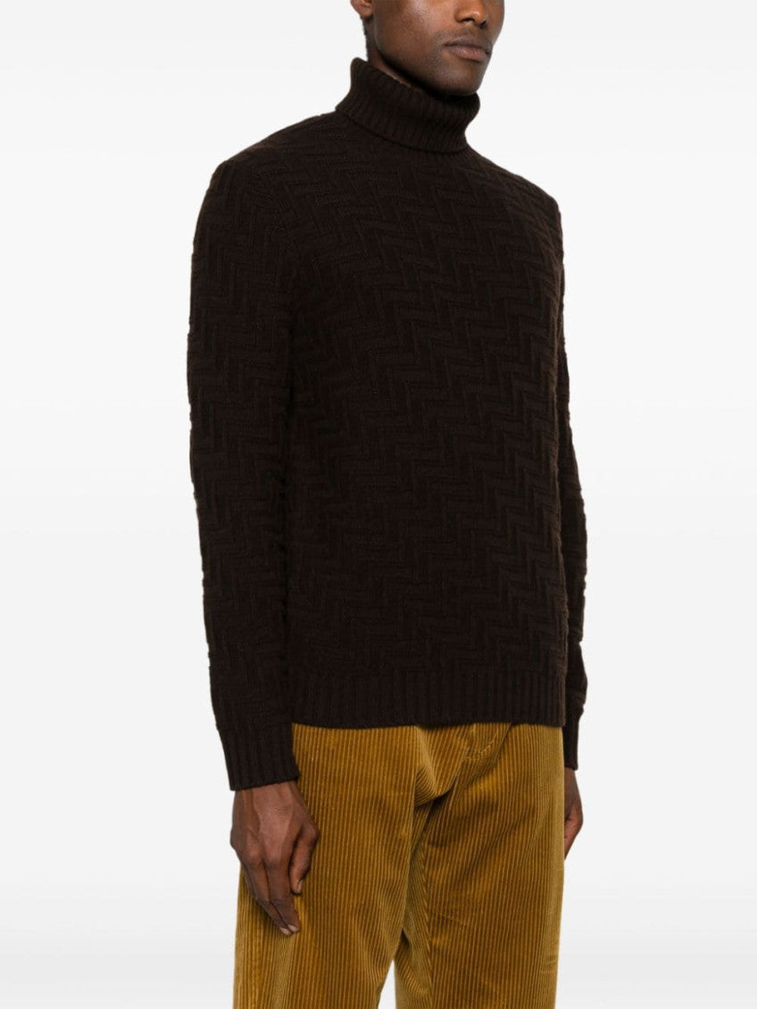 Brown Turtle-neck Sweater 5
