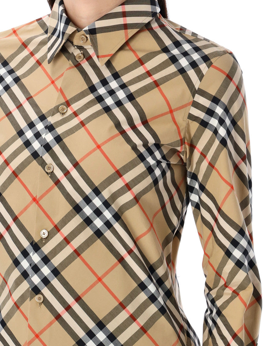 Beige Check Pattern Shirt 3