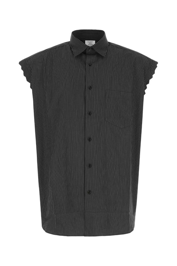 Black Ribbed Poplin Shirt 1