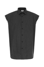 Black Ribbed Poplin Shirt 1