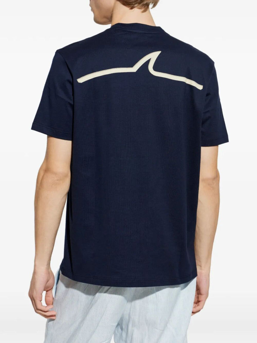Navy Blue Crewneck Logo T-Shirt 3