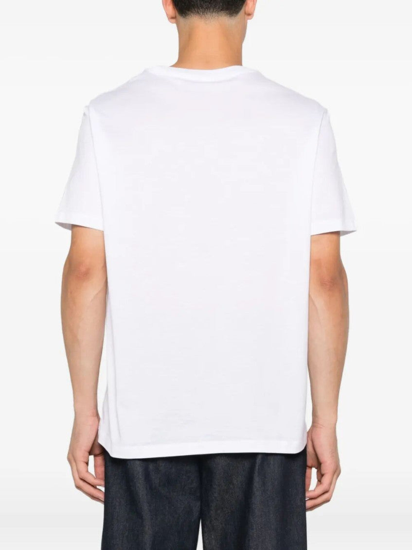 White Crew Neck Logo Patch T-Shirt 4