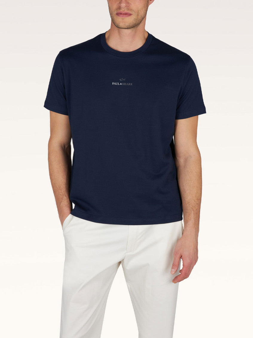 Navy Crew Neck Logo T-Shirt 2