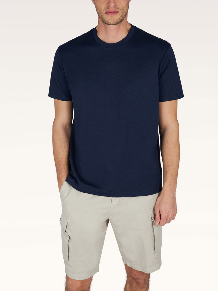 Navy Crewneck Logo T-Shirt 2