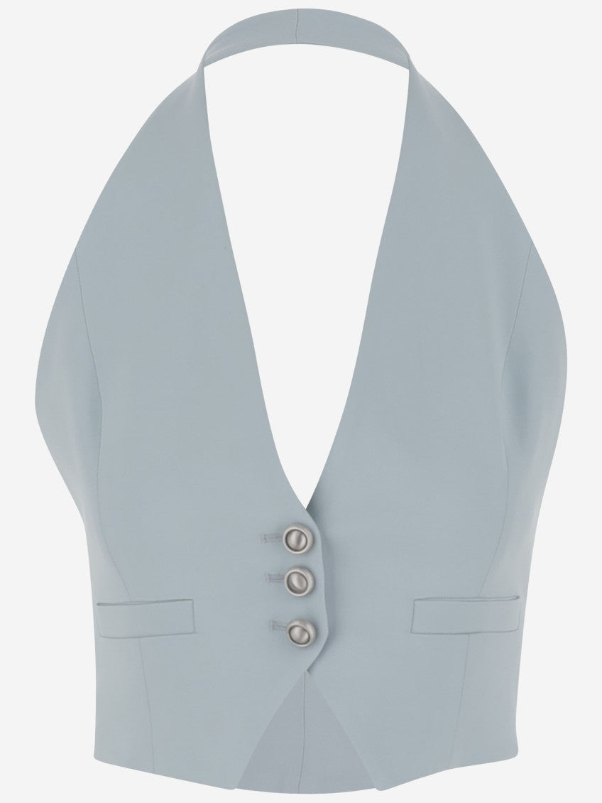 Light Blue Halterneck Waistcoat 1