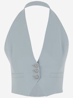 Light Blue Halterneck Waistcoat 1