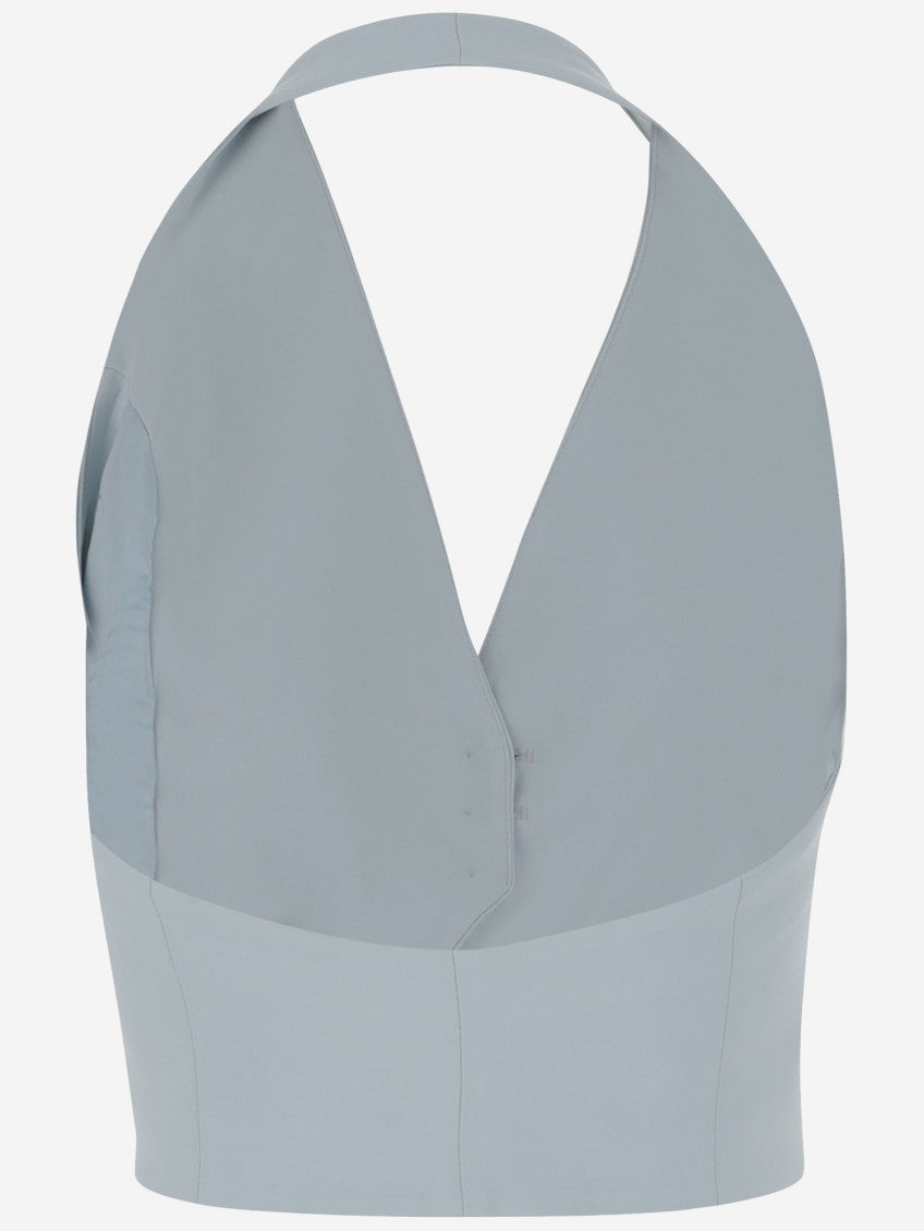 Light Blue Halterneck Waistcoat 2
