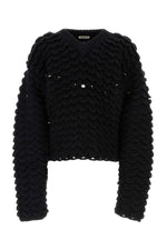 Black wool blend sweater 1