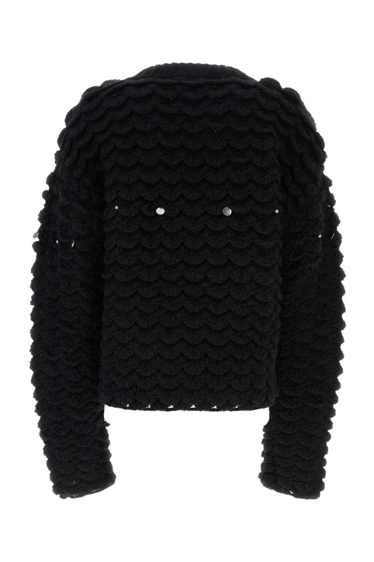 Black wool blend sweater 2