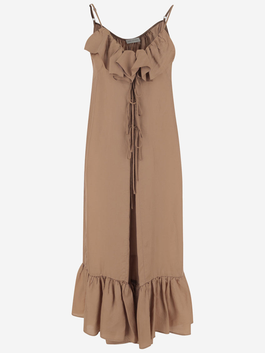 Light Brown Petticoat Dress With Ruffle 1