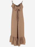Light Brown Petticoat Dress With Ruffle 1