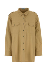 Khaki Cotton Oversize Shirt 1