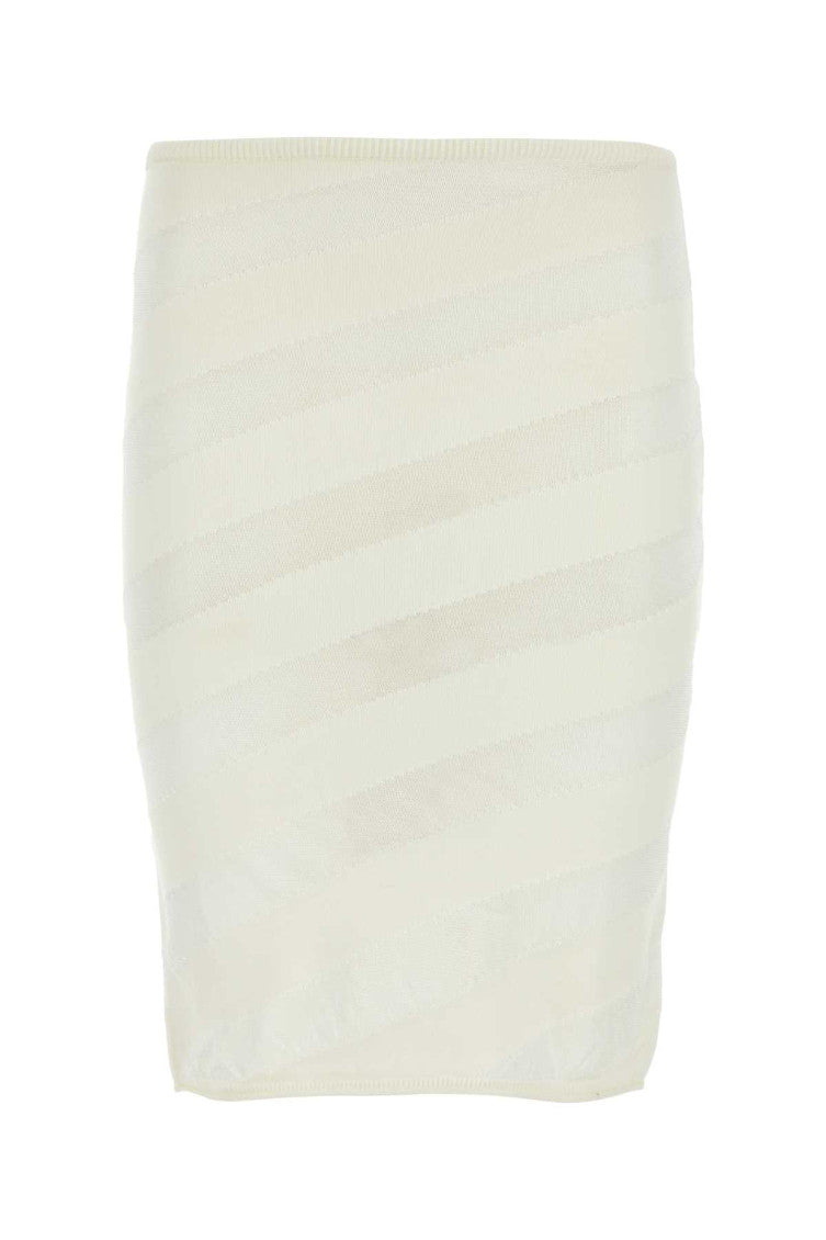 Ivory viscose blend skirt 1