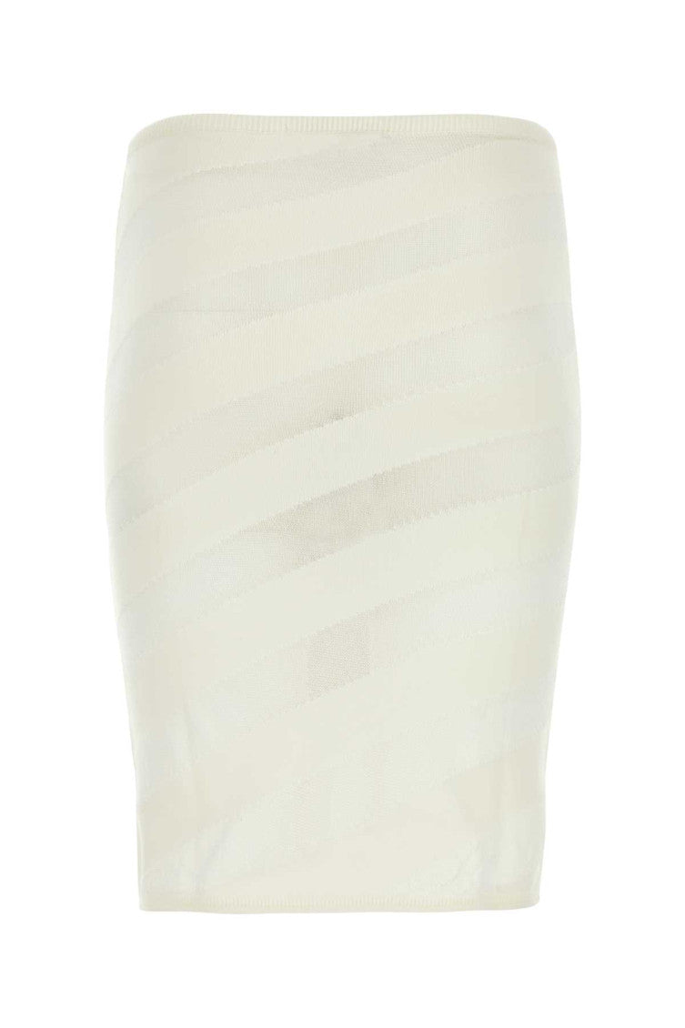 Ivory viscose blend skirt 2
