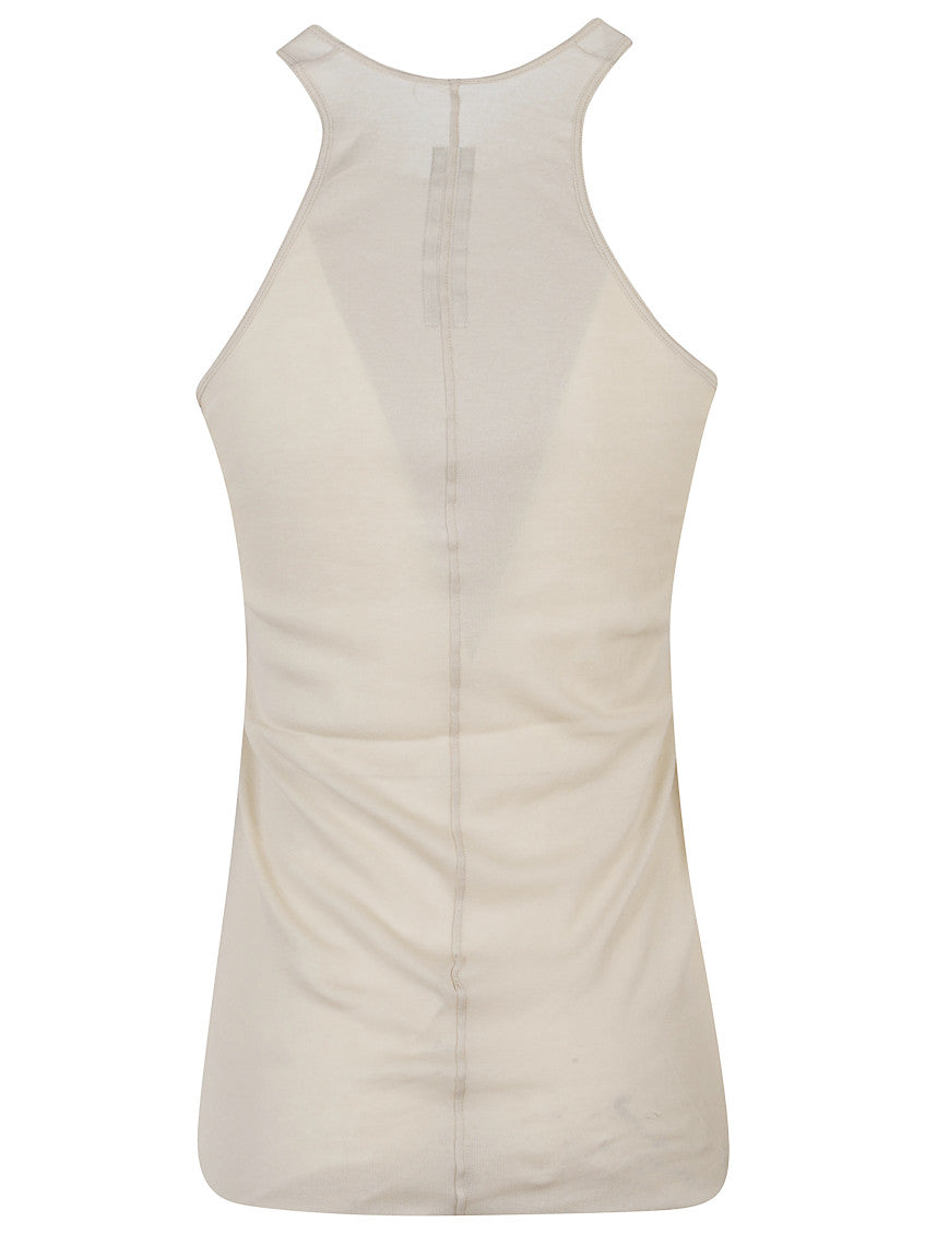 Beige Crew Neck Tank Top 2