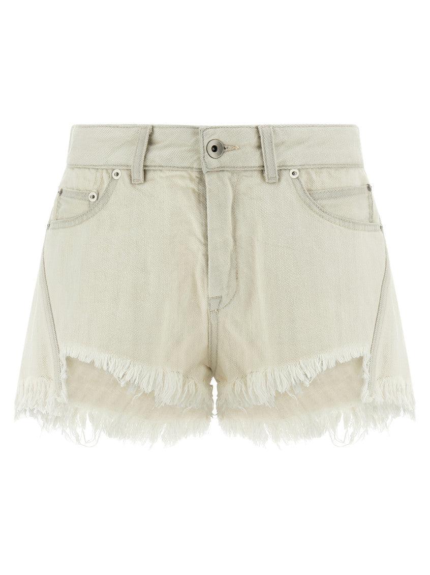White 'Bias Cutoffs' Shorts 1