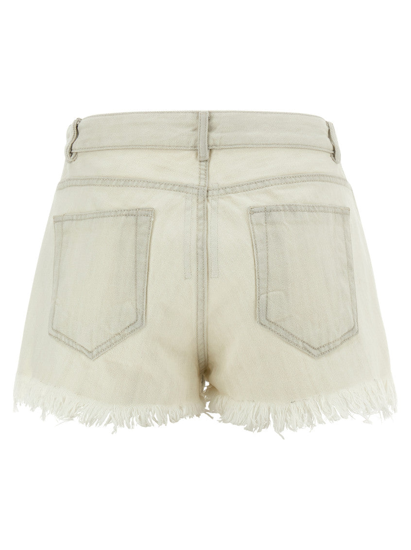 White 'Bias Cutoffs' Shorts 2