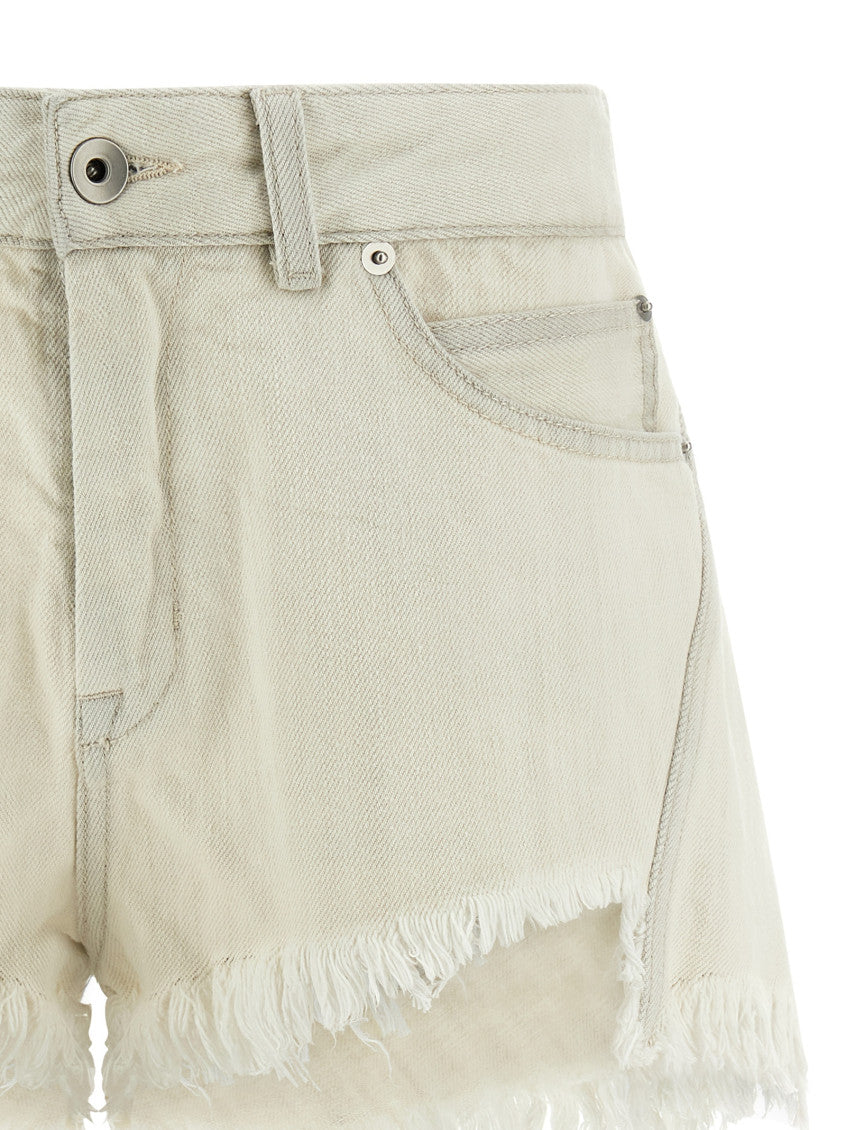 White 'Bias Cutoffs' Shorts 3